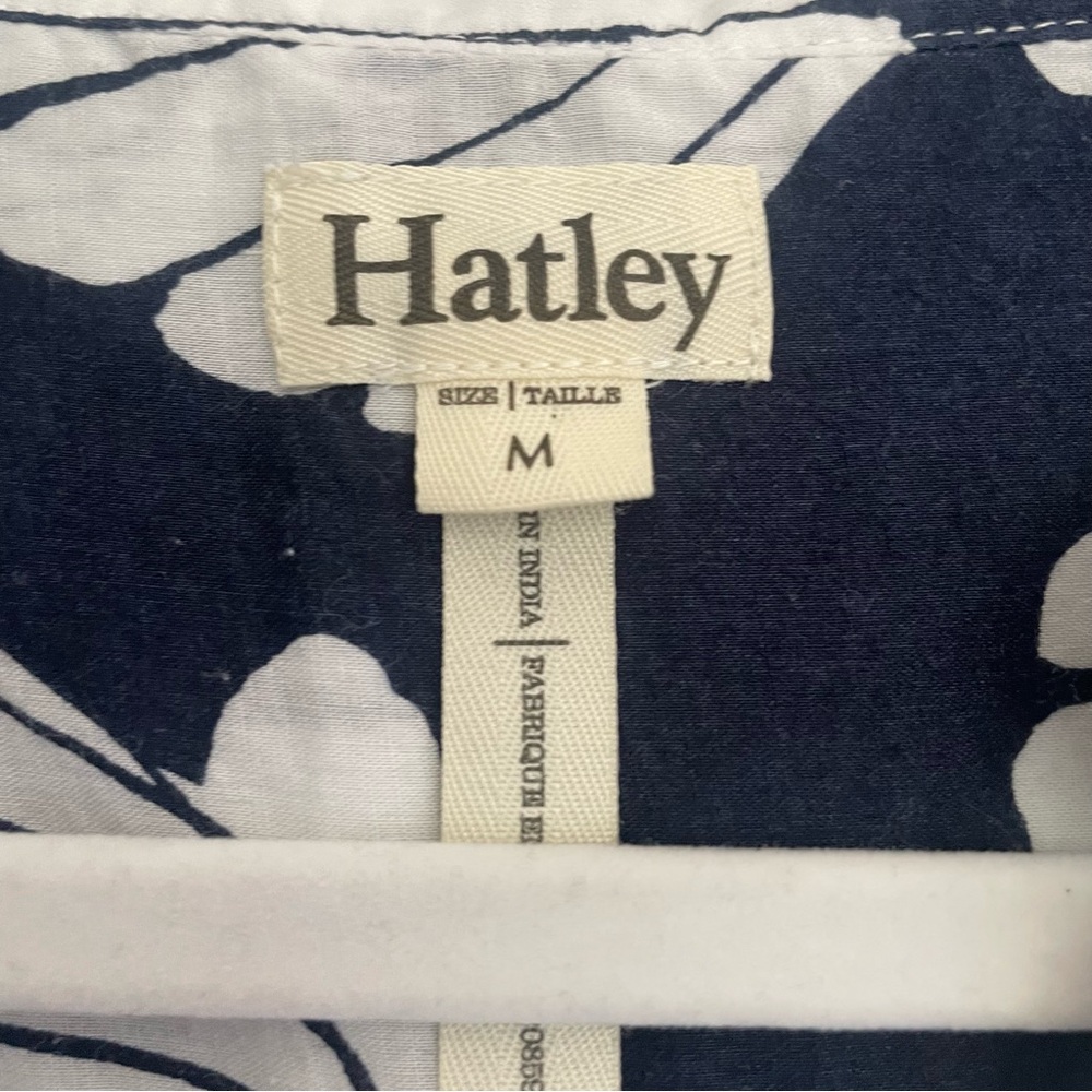 Hatley 100% Cotton Navy White Seashell Print Summer Coastal Mini Dress Coverup - Picture 11 of 16